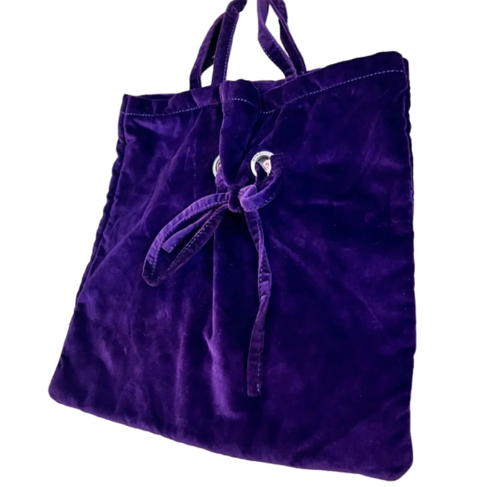 Marc Jacobs Purple Velvet Shopping Bag Tote - Picture 6 of 14